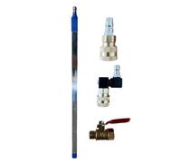 Kit di strumenti per la pulizia del radiatore dell'auto con asta in metallo da 40 cm, testa a doppio uso acqua e aria e ugello girevole a 360° per un'efficace rimozione di sporco e fanghi, adatto per