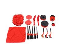 Kit di strumenti per la pulizia dell'auto Set di spazzole per i dettagli per ruote Cruscotto Prese d'aria interne ed esterne Il kit per i dettagli dell'auto 18 pezzi include