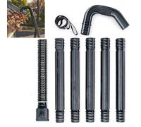 Kit di strumenti per la pulizia delle grondaie con 5 tubi di prolunga, per la maggior parte dei ventilatori/aspiratori, compresi i modelli 51574-51690, raggiunge le grondaie nelle case a 1 piano