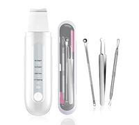Kit di strumenti per la rimozione dei punti neri, per la pulizia dei pori del viso, con 4 modalità e 3 pinzette, aghi e estrattori per acne inclusi.