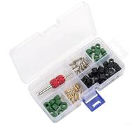 Kit di strumenti per la rimozione del nucleo della valvola CA da 71 pezzi, con adattatori per tubi, guarnizioni in gomma e guarnizioni per lavori di riparazione e manutenzione precisi del