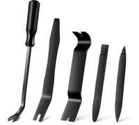 Kit di strumenti per la rimozione delle finiture auto da 5 pezzi - Set di clip di fissaggio per pannelli interni delle portiere per veicoli Utensile per Cuscinetti e Boccole Estrattore(Black)