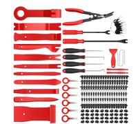 Kit di strumenti per la rimozione delle guarnizioni, strumento per la rimozione dei montaggi per auto - 200 pezzi Remover Set di strumenti di assetto a clip senza graffi,Small Finder Automotive