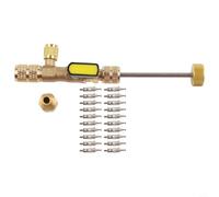 Kit di strumenti per la rimozione e l'installazione del nucleo della valvola con punta magnetica e porte SAE a doppia dimensione, per maniglia in alluminio lavorato a CNC, compatibile con