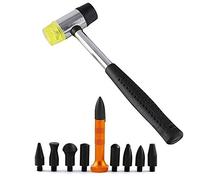 Kit di strumenti per la riparazione di ammaccature senza vernice include 10pezzicon martello di gomma e punte,kit tirabolli auto professionale martello rimozione grandine carrozzeria