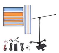 Kit di strumenti per la riparazione di ammaccature senza vernice, luce PDR, grande pannello riflettente a strisce LED con 6 colori regolabili, strumenti per la rimozione di ammaccature