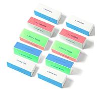 Kit di strumenti per manicure professionali da 10 pezzi Blocco tampone per unghie a 4 vie Lime leviganti per lucidatura unghie Forniture per nail art Blocco tampone per unghie Blocco levigante per sal