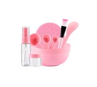 Kit di strumenti per mescolare maschere facciali fai-da-te | 9 pezzi/set Set di ciotole per maschere per il viso Kit di strumenti per facciali fai-da-te con ciotola, pennello, cucchiaio (ros