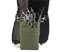 Kit di strumenti per parrucchieri Borsa for forbici for capelli con clip, custodia for pettine, parrucchiere, barbiere, forbici for capelli, fondina, porta attrezzi, marsupio, cintura, borsa in pelle