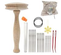 Kit Di Strumenti Per Rammendo | Legno Portatile con Bande - Forniture Per Il Rammendo E La Tessitura | Per Tessitura Lavoro A Maglia Adulti Donne Amanti Artigianato Cappelli Maglioni Sciarpa