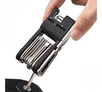 Kit di Strumenti per Riparazione Bicicletta | Utensili Di Riparazione Pieghevoli Con Inflatore - Set di per Bicicletta con Chiave - per Ciclismo su Strada Allenamento Esterno Guida Garage Viaggi Avven