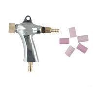 Kit di strumenti per sabbiatura con 5 ugelli in ceramica, resistente all'usura, in lega di alluminio, sabbiatura manuale per ruggine, vernice e rimozione su metallo, vetro e legno (A)