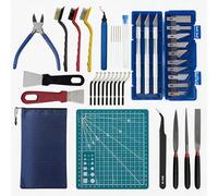 Kit di strumenti per stampante 3D, Kit di strumenti per stampante 3D 42 pezzi, Kit di accessori per stampante 3D, Strumento di smussatura per stampante 3D con smussatura, pinze, strumenti di rimozione