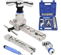 Kit di strumenti per svasatura di tubi eccentrici, set completo per lavori di svasatura professionale, include tagliatubi per svasatura singola da 1/4" a 3/4"