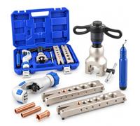 Kit di strumenti per svasatura Hvac eccentrica a 45° a cricchetto | Utensile per svasatura singola, forma estremità di tubi in rame, trapano o funzionamento manuale