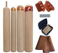 Kit di strumenti per tagliare la pietra focaia - include 1 sfaldatrice a pressione e 3 boppers in rame, essenziale per professionisti e principianti - strumenti per il pisolino in ossidiana