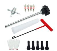 Kit di strumenti per valvole pneumatici, 13 pezzi, rimozione dello stelo della valvola, cambio rapido per auto, camion, in acciaio inox, resistente, fuoristrada, tosaerba e rimorchi