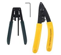 Kit di strumenti professionali per giunzione a freddo della fibra Pinze a 3 porte Spellafili per fibra ottica Forbici per rivestimento per cavi flessibili per tecnici di rete