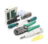 Kit Di Strumenti Rete Professionale Portatile Ethernet Computer Manutenzione Cavo Tester Crimpatrice Taglierina Set Riparazione Con Borsa Identificazione Precisa Efficace(Ordinary)