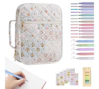 Kit di studio biblico per donne, materiale di studio cristiano con custodia, evidenziatori, penne, segnalibri, etichette, kit di forniture bibliche, per donne giovani ragazze principianti preghiera