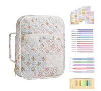 Kit di studio biblico, strumenti per l'apprendimento con custodia, evidenziatori, penne, segnalibri ed etichette, 30 x 8 x 23 cm, kit di forniture per lo studio biblico per ragazze, scuola