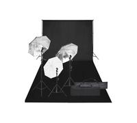 Kit di studio fotografico - HELLOSHOP26 - Nero - Illuminazione LED - Sfondo 600x300 cm - Facile da trasportare