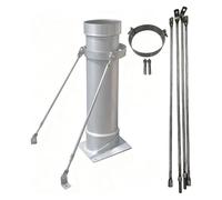 Kit di Supporti per Camino e Stufa a Legna in Acciaio Inossidabile - Staffe da Tetto Resistenti per Tubi di Stufa da 4"-10" (Adatte a Tubi da 4 3/4") - Maggiore stabilità e Facile installazi