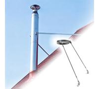 Kit di supporto for camino da tetto in acciaio inossidabile, staffa for camino con diametro da 4,9'' a 9,8'', il supporto garantisce stabilità contro vento e neve(9 9/16 inch(243mm) Dia)