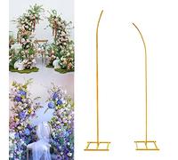 Kit di supporto per arco nuziale, supporto riutilizzabile in metallo per decorazioni per feste, cornice ad arco curvo da 2,5 m, per eventi e celebrazioni