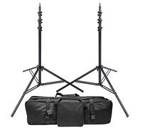Kit di Supporto per Illuminazione Regolabile con Imbottitura ad aria, 2 Treppiedi professionali per foto con borsa per il trasporto per la fotografia, 2,3 m
