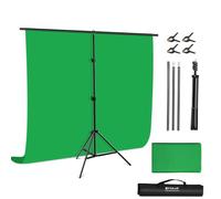 Kit di supporto per lo streaming e la configurazione di Chroma Key Studio con schermo verde, 2 x 2 m, supporto portatile per YouTube, TikTok, streaming, riunioni, registrazione video, sudio, set di