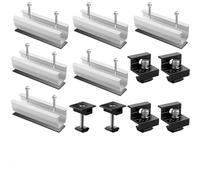 Kit di supporto per pannello solare, supporto per pannello solare, binario di fissaggio PV, supporto per tetto piatto fotovoltaico per moduli di spessore 30-35 mm, supporto PV per tetto piatto