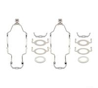 Kit di supporto per paralume, regolabile, 17-25 cm, staffa in metallo per arpa con base E26/E27 e convertitore E14, 2 set (argento)