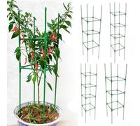 Kit di supporto per piante da giardino con traliccio da giardino, sistema di telaio rampicante, per pomodori, peperoni, verdure, coltivazione interna ed esterna, 40 pezzi (D)