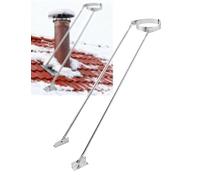 Kit di Supporto per Tetto Tubolare per Caldaia per impieghi gravosi - aste e Morsetti di Supporto per Camino in Acciaio Massiccio, Resistenti al Vento e alla Pioggia - 120 mm (4,7 Pollici)