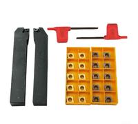 Kit di supporto per tornitura per lavorazione CNC SCLCR2020K09 e SCLCL2020K09 con 20 inserti in carburo CCMT09T30408, facile sostituzione della lama con chiavi