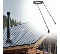 Kit di supporto per tubi della stufa, supporto per tubi della stufa resistente al vento e alla neve, staffa di fissaggio per tubi della stufa per una maggiore sicurezza del camino, montaggio a paret