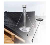 Kit di Supporto Regolabile per Camino da Tetto, da 3 a 10 Pollici, Realizzato in Acciaio Inossidabile, Resistente al Vento, con Diametro di 5 Pollici (127 mm).