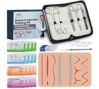 Kit di sutura per esercitazioni - Set completo per studenti di medicina, infermieri, veterinari e formatori | Strumenti chirurgici in acciaio inossidabile + custodia compatta e resistente