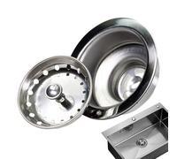 Kit di svuotamento del lavello della cucina, piletta del in acciaio inox, tappo anti-tappo rimovibile per rifiuti alimentari