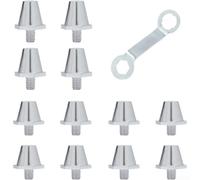 Kit di tacchetti da calcio in lega di alluminio con punte da 11 mm e 13 mm per una maggiore trazione su campi bagnati o asciutti, tra cui chiave inglese, colore oro (rosso)