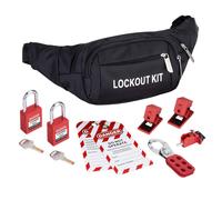 Kit di tagout di blocco Holulo per interruttori e valvole comuni tra cui 2 blocco blocco 1 blocco hasp 3 bloccante bloccante 2 sacca tasca per pacche