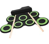 Kit Di Tamburi Elettronici Digitali Compatta Per Principianti E Bambini Con 7 Pads In Silicio Ideali Per Intrattenimento Familiare E Incontri Con Amici Con Accessori Inclusi (Bianc