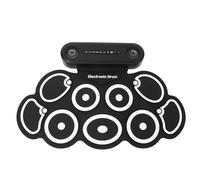 Kit di Tamburo Elettronico Portatile Pieghevole con 9 Pad Tabelloni Battenti Ricaricabili per Appassionati di Musica Sicuri e Resistenti