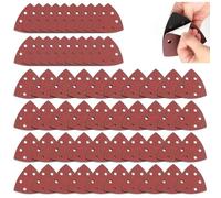 Kit di tamponi abrasivi multiuso Ousuwo da 60 pezzi, compatibili con i tamponi abrasivi multiuso Dewalt Detail | Carta abrasiva triangolare a 6 fori con grana 40-400 per tamponi leviganti