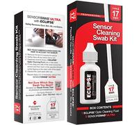Kit di tamponi per la pulizia del sensore, soluzione di pulizia ottica Eclipse (15 ml) + tampone sensore tipo 2 Ultra da 17 mm (confezione da 6), per sensori APS-C CMOS e CCD, rimozione polvere e olio