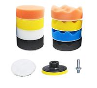 Kit di tamponi per lucidatura auto, ruota per lucidatura auto, set di spugne per lucidatura, cuscinetti in lana per auto, kit di lucidatura e lucidatura 'auto, adattatore per trapano per
