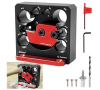 Kit di Tasselli Regolabili, 8 Fori 8mm-20mm Kit di Tasselli Regolabili, Dowel Maker Jig, Maker Jig Regolabile con Lame, Adattatori Ausiliari per Aste in Legno