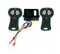 Kit di telecomando wireless per verricelli magnetici su veicoli 4x4, ATV, SUV, rimorchi e ascensori, 12 V 24 V, portata 15 m, interruttore on/off e indicatore LED (doppio) nero