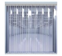 Kit di tende a strisce in PVC per porta del congelatore bianco 1,05 x 2,2 m striscia di vinile di plastica per porta tenda per refrigerazione striscia congelatore adatta per celle frigorifere di